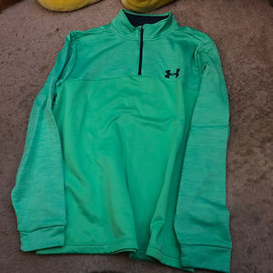 Under Armour 1/4 Zip Green Sz Large